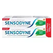 SENSODYNE Fresh Mint Relief Sensitive Teeth Toothpaste 100g x 2 Free Shipping