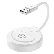Wireless CarPlay Adapter for Wired CarPlay Upgrade Plug Play Wireless CarPlay Dongle Converts Wired to Wireless Fast and Easy Use Fit for iPhone iOS 12+ Color White