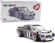Diecast Model Car Compatible with Kaido House x Mini GT 1:64 Nissan Skyline 2000GT-R (KPGC10) Kaido Works V1 Silver Limited Edition KHMG165