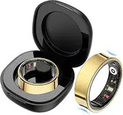 findtime Smart Ring Sleep Tracker Heart Rate Monitor Blood Oxygen Fitness Ring Pedometer Step Counter Fitness Tracker Waterproof Curved Smart Rings for Men Women
