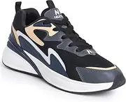 [NAATU] V MAX Rider Breathable Sports Shoes for Men | Lightweight Sneakers for Men with Memory Foam Insoles | Sleek Casual Shoes for Men | Men Walking Shoes, Gym Shoes, Running Shoes for Men (Black)
