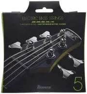 Ibanez, 5 Bass Guitar Strings-Light Top Medium Bottom, Silver, (IEBS5C)