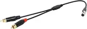 ROBAUN 1PC 3PIN 4PIN 5PIN Mini Male/Female to Dual Male Y-Splitter Cable, Mini to 2 Cable(2RCA-Mini F 5P-BK,0.2M)