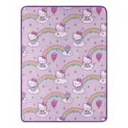 Hello Kitty Balloons and Bows Super Plush Throw 46" X 60" NEW