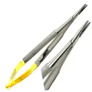 1 CASTROVIEJO MICRO NEEDLE HOLDER 6" STRAIGHT W/ TUNGSTEN CARBIDE INSERTS-GERMAN