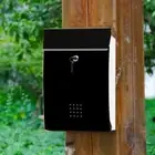 Wall Mounted Metal Mailbox with Lock Express Inbox Newspaper Box Community