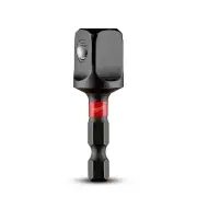 MILWAUKEE 1/4-HEX TO 1/2-DRIVE SOCKET ADAPTOR - SHOCKWAVE