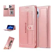 For Apple iPhone 13 Pro Case SupRShield Pro Luxury Wallet Leather Flip Magnetic Stand Case Cover (Navy Blue)