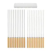 Barbecue Sign Set Meat Grilling Sticks Stainless Steel Bbq Skewers
