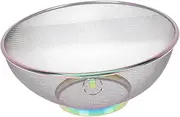 WOONEKY Stainless Steel Colander Strainer Mesh Basin Large Capacity for Rice Washing Cleaning