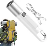 Camping Flashlight,Multi-Functional Flash Lights USB Rechargeable | Portable Hook Bright Flashlights with Side Light for Hiking, Fishing