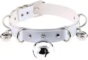 HGDTYRI Adjustable Bondage Collar Sex Collar with Bell, SM PU Leather Choker Necklace Erotic Neck Restraint Sex Toy for Women Men