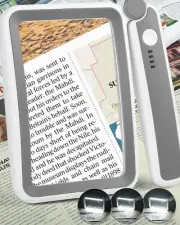 5X Large Reading Magnifier Folding Handheld Magnifying Glass with Light
