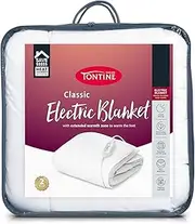 Tontine Classic Polyester Electric Blanket - King Bed, Personalised Climate Zone, 40cm Fitted Skirt, 3 Heat Settings, Overheat Safety Protection, 2 Year Warranty