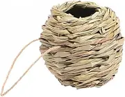 CIMAXIC 1Pc Hanging Woven Bird Nest Durable Outdoor Bird Feeding Container for Garden Decoration Premium Straw Material for Present for