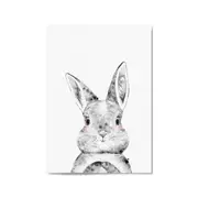 Cute Blushing Baby Bunny Rabbit Nursery Animal Art