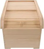 HOLIDYOYO Storage Containers Storage for Food Wooden Rice Storage Container Large Storage Box Sealed Grain Bucket Food Bucket for Pantry