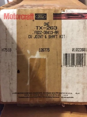 tx-263 motorcraft cv joint and shaft kit ford taurus, 2003-2007