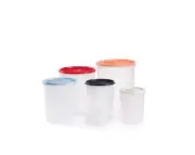 Tupperware Servalier Canisters 5pc Set with 5 Scoops New