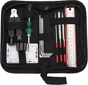 Hidear Guitar Repairing Maintenance Tool Kit Includes String Organizer String Action Ruler Gauge Measuring Tool Hex Wrench Set Files for Guitar Ukulele Bass Mandolin Banjo