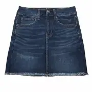 American Eagle Next Level Stretch Hi Rise Mini Skirt Raw Hem Womens 0 NEW