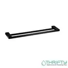 Matt Black Double Towel Rail 600mm