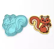 Squirrel Cookie Cutter & Stamp | Animal Woodland Baby Shower Tree Nut Nuts Acorn
