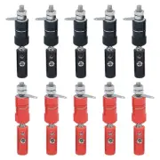 Alloy and PA Nylon Banana Screw Connectors for Speaker Wires Set of 10 Pairs
