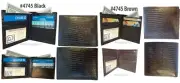 Men's Lizard Printed Leather billfold man's bifold wallet 2 bill slots 8 card ID