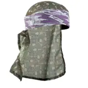 HK - Headwrap - Hostilewear - Snakes Purple w/ Green Mesh