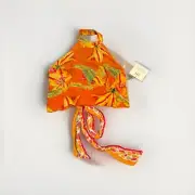 NWT House of Harlow 1960 Blouse Multicolor Floral Size M Rayon Halter
