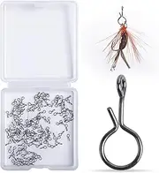 Fly Fishing Snaps, Fishing Clips Quick Change Lure Snaps, Fly Fishing Tippet Rings 3 Sizes Small Clips for Fly Fishing Flies, Fishing Lures Quick Clips No Knot Fast Snaps Fishing Tackle