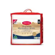 Tontine Lightweight Quilt/Doona Australian Washable Wool All Seasons Single Bed