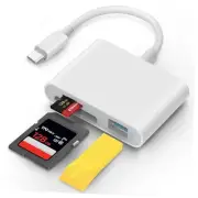 USB C SD Card Reader for iPhone 15 16 iPad Mac 3 in 1 USB-C Memory Trail