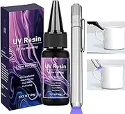 UV Glue | UV Adhesive for Metal - Transparent Traceless Glass Repair Adhesive, Fast-Drying Craft Sealant for Metal Ceramic