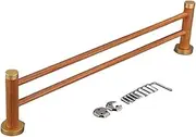 TBKBZTLALX Bamboo Wall Mounted Bathroom Shelf 2 Layer Towel Rail Rack Holder Towel Rack