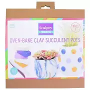 Sculpey III Oven Bake Clay Kit-Succulent Pots, Makes 2 (Pack of 1)