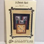 9-Patch Ned Quilt Pattern 27" 40" Applique Sassafras