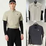 韓國 PXG 男士高爾夫服裝 翻領長袖 假兩件 GOLF男裝 冷感防曬服 POLO衫 運動上衣 帥氣