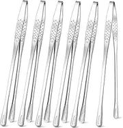SNOKAY 6 Pcs Barbecue Tongs Set - Food-Grade Stainless Steel Cooking Utensils, Large Portable Grill Tweezers for Salad, Fish, Steak, Buffet, Meat - Korean and Japanese BBQ