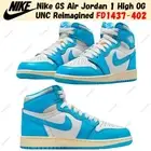 Nike GS Air Jordan 1 High OG UNC Reimagined FD1437-402 Size 3.5Y-7Y