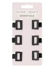 Oz Hair and Beauty Essentials Mini Claw Clip 6 Pack - Black