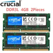 CRUCIAL DDR3L 1333MHz 8GB 2x 4GB PC3L-10600 Laptop SODIMM Memory RAM 1.35V 204P