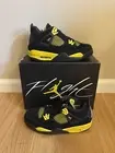 Nike Air Jordan 4 Retro Thunder GS Black Yellow 408452-017 Size 7Y / 8.5W