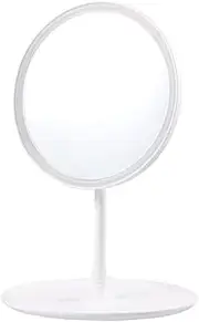 Baluue Rechargeable Dimmable Makeup Mirror Large Lighted Illuminated Vanity Mirror Touch Light Modes Stand Sturdy Storage Tray