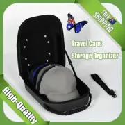 Baseball Cap Carrier Hat Travel Case Box for Hats Caps Hats Black Zipper KC