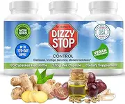 Dizziness, Vertigo Relief, Motion Sickness, Balance - All Natural Herbal Supplement Treatment - by Dizzy Stop - (3 Pack, 80 Capsules Each)
