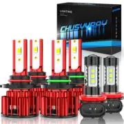 Para For Mitsubishi Lancer 2008-2017 Combo 6x Faro LED + Bombillas antiniebla (for: Volvo)
