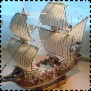 1:100 Scale English Galleon Golden Hind Ship Sir Francis Drake Paper Model Kit