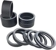PLATT 10 Pieces Bike Headset Spacer Full Carbon Fiber Bicycle Stem Headset Spacer Fit 1 1/8-Inch Compatible with MTB Bike Road Bikes